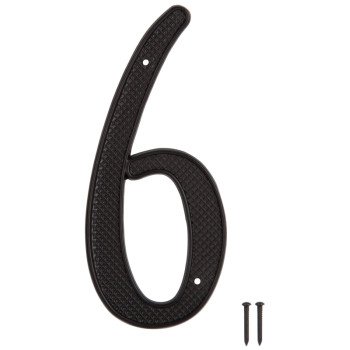 ProSource N-016-PS House Number, Character: 6, 4 in H Character, 2.28 in W Character