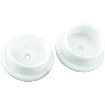 John Sterling Closet-Pro BC-0037 Closet Pole Socket, Plastic, White, Powder-Coated