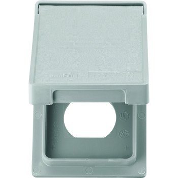 Eaton Wiring Devices S2962 Cover, 7 in L, 4-1/2 in W, Rectangular, Thermoplastic, Gray, Electro-Plated