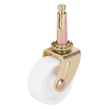 ProSource JC-B16-PS Swivel Caster, 1-5/8 in Dia Wheel, 1-5/8 in W Wheel, White, 50 lb, Steel Housing Material