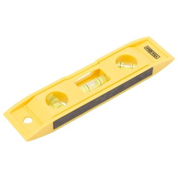 Vulcan 50776D Torpedo Level, 6 in L, 3-Vial, 1-Hang Hole, Magnetic, Plastic