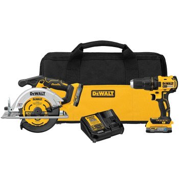 DEWALT DCK239E2 Combination Tool Kit, Includes: (2) POWERSTACK Batteries, Battery Included, Lithium-Ion, 1/EA