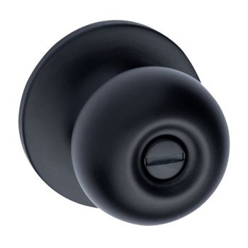 Taymor Professional Villa 34-FV1224 Privacy Door Lock, Ball Knob Handle, Matte Black, Metal, Reversible Hand