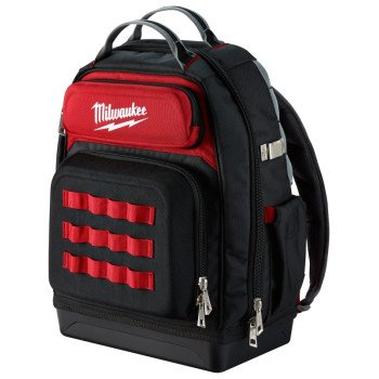 Milwaukee 48-22-8201 Ultimate Jobsite Backpack, 18 in W, 9.44 in D, 20.4 in H, 48-Pocket, Polyester, Red