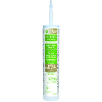 GE Silicone II SE2171 Gutter Sealant, Clear, Paste, 9.8 oz