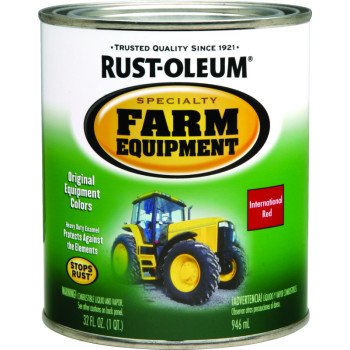 RUST-OLEUM SPECIALTY 7466502 Farm Equipment Enamel, International Red, 1 qt Can