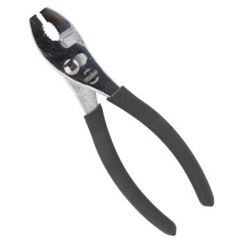 Vulcan JL-NP004 Slip Joint Plier, 8 in OAL, 1-1/4 in Jaw Opening, Black Handle, Non-Slip Handle, 1-1/4 in W Jaw