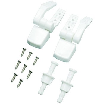 Plumb Pak PP835-34 Seat Hinge, Universal, Plastic, White