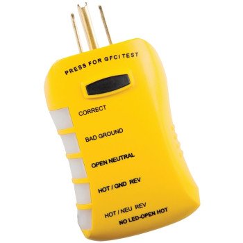 Sperry Instruments HGT6520 Circuit Analyzer Tester, Black/Yellow