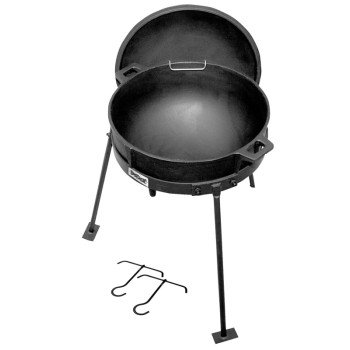 Bayou Classic CI7010 Jambalaya Kettle with Cast Iron Lid