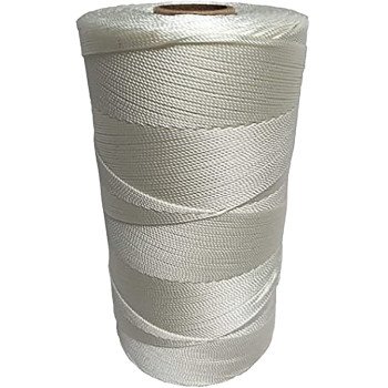 BARON 48401 Seine Twine, #18 Dia, 525 ft L, 13 lb Working Load, Nylon/Poly, White