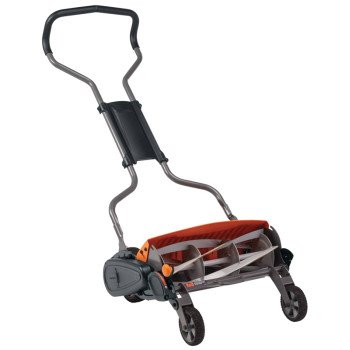 Fiskars StaySharp 362050-1001 Reel Lawn Mower, 18 in W Cutting, Reel Blade