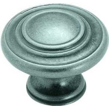 Amerock BP1586WN Cabinet Knob, 1 in Projection, Zinc, Weathered Nickel