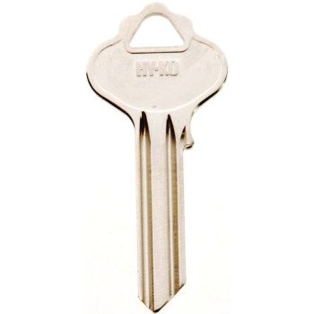 Hy-Ko 11010IN33 Key Blank, Brass, Nickel, For: ILCO Cabinet, House Locks and Padlocks