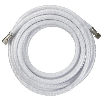 Plumb Pak PP255620 Ice Maker Supply Line, 1/4 in Inlet, Compression Inlet, 1/4 in Outlet, Compression Outlet, PVC Tubing