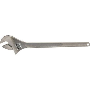 Crescent AC124 Adjustable Wrench, 24 in OAL, 2.438 in Jaw, Steel, Chrome, I-Beam Handle