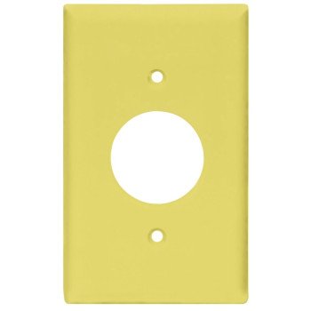 Eaton Wiring Devices PJ7V Wallplate, Mid-Size, 4-1/2 in L, 2-3/4 in W, 1-Gang, Polycarbonate, Ivory, High-Gloss