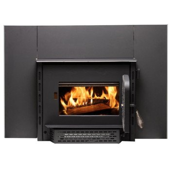 Ashley Hearth AW1820E Wood Stove Insert, Plate Steel, Metallic Black