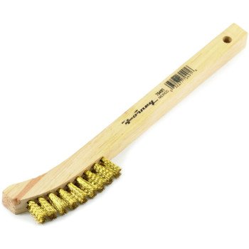 Forney 70491 Scratch Brush, 0.006 in L Trim, Brass Bristle