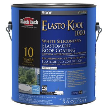 Gardner SK-7801 Elastomeric Roof Coating, White, 3.4 L Pail, Liquid, White