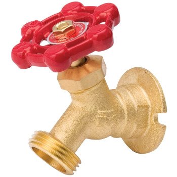 B & K 108-003HC Sillcock Valve, 1/2 x 1/2 in Connection, FPT x Male Hose, 125 psi Pressure, Brass Body