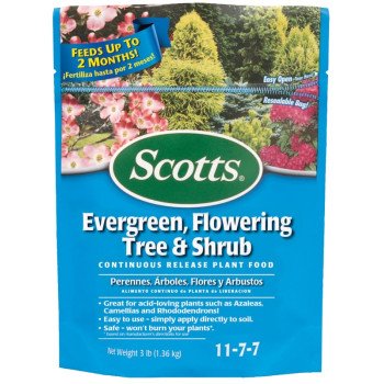 Scotts 1009101 Dry Plant Food, 3 lb Bag, 11-7-7 N-P-K Ratio