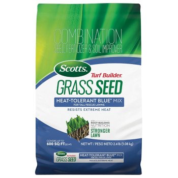 Scotts Turf Builder 18022 4-0-0 Grass Seed, Heat-Tolerant Blue Mix, 2.4 lb Bag