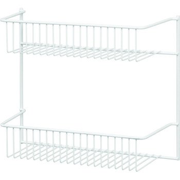 ClosetMaid 8002 Wall Rack, 5 in L x 12-1/2 in W x 10-1/2 in H Dimensions, Steel, White