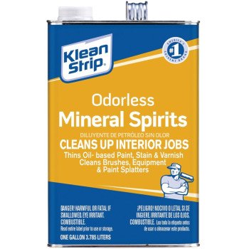 Klean Strip GKSP94006 Mineral Spirit Thinner, Liquid, Solvent, Light Yellow, 1 gal, Can