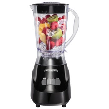 Proctor Silex 58137 Blender, 56 oz Bowl, 600 W, 3-Speed, Black, Plastic Bowl