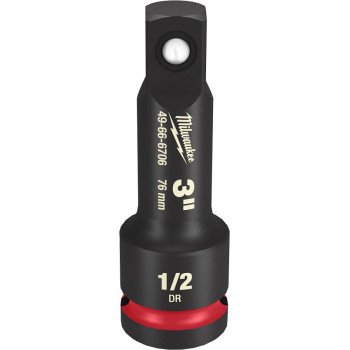 Milwaukee SHOCKWAVE Impact Duty Series 49-66-6706 Socket Extension, 1/2 in Drive, 3 in L