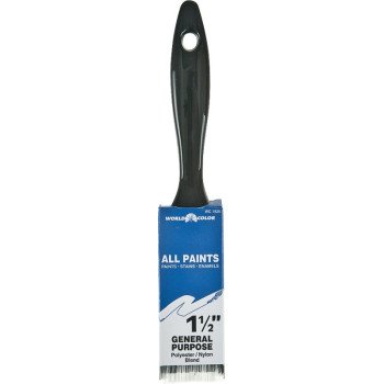 Linzer 1825-1.5 Paint Brush, 1-1/2 in W, 2-1/4 in L Bristle, Nylon/Polyester Bristle, Varnish Handle