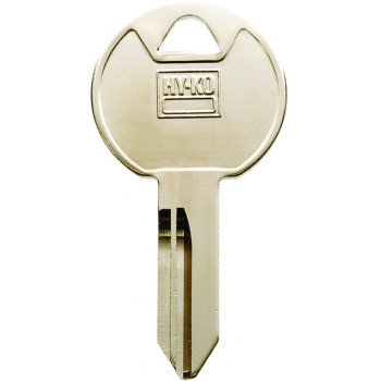 Hy-Ko 11010TM14 Key Blank, Brass, Nickel, For: Trimark Cabinet, House Locks and Padlocks