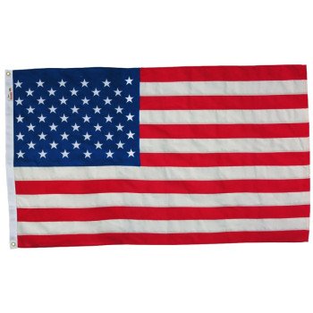 Valley Forge USB3 USA Flag, 3 ft W, 5 ft H, Cotton