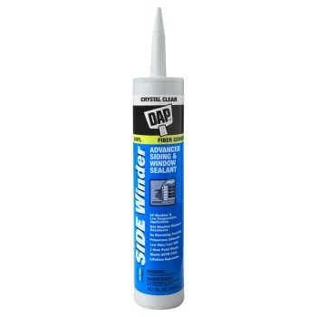 DAP 00816 Siding and Window Sealant, Clear, 5 to 7 days Curing, 20 to 140 deg F, 10.1 oz Cartridge