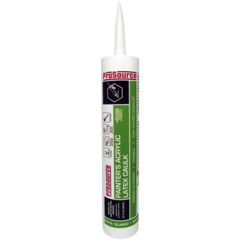 ProSource 78500CA Caulk, White, 10.1 oz Cartridge