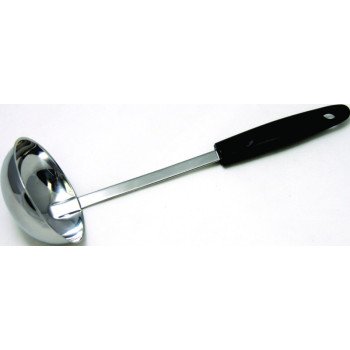 Chef Craft 12960 Soup Ladle, 3.2 oz Volume, 11-1/2 in OAL, Stainless Steel, Black, Chrome