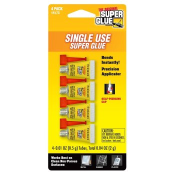 The Original Super Glue 11710072 Single-Use Super Glue, Liquid, Characteristic, Clear/Transparent, 0.5 g, Tube