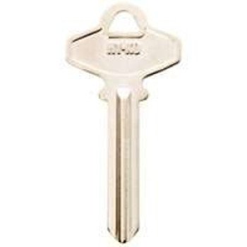 Hy-Ko 11010SC6 Key Blank, Brass, Nickel, For: Schlage Cabinet, House Locks and Padlocks