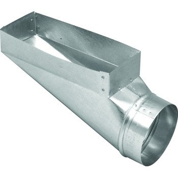 Imperial GV0650 End Boot, 3-1/4 in L, 10 in W, 4 in H, 90 deg Angle, Steel, Galvanized