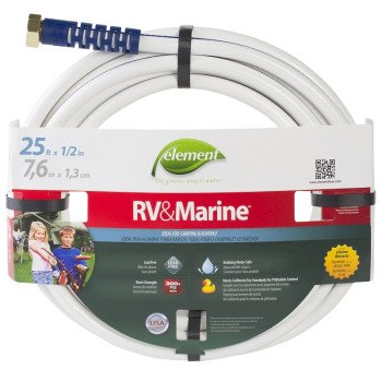 Swan MRV12025 Water Hose, 1/2 in ID, 25 ft L, White