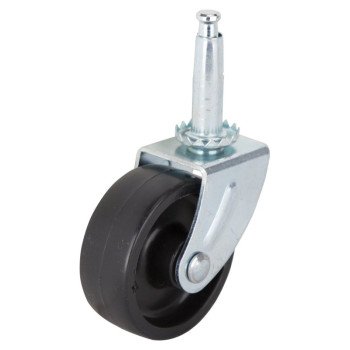 ProSource JC-B22-PS Swivel Caster, 2 in Dia Wheel, 2 in W Wheel, Black, 60 lb, Steel Housing Material