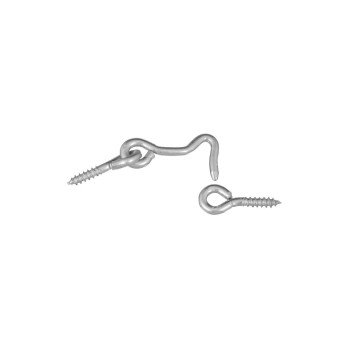 National Hardware V2000 Series N117-853 Hook and Eye, 1-1/2 in L Dimensions, Steel, Zinc