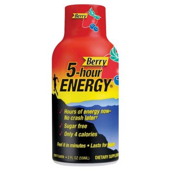 5-hour ENERGY 500181 Sugar-Free Energy Drink, Liquid, Berry Flavor, 1.93 oz Bottle