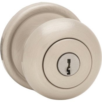 Kwikset Signature Series 740H15SMT6AL/RCS Keyed Entry Knob, Steel, Satin Nickel