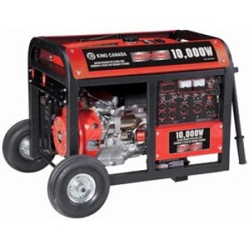 King Canada KCG-12000GE Generator, 75/35.5 A, 120/240 V, 9000 W Output, Gasoline, 30 L Tank, 8 to 9 hr Run Time