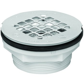 Oatey 42077 Shower Drain, ABS, Black, Specifications: Snap-In Cover Design