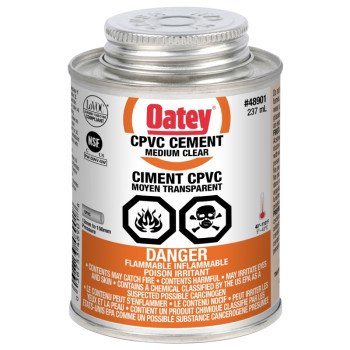 Oatey 48901/31516 Pipe Cement, 236 mL, Liquid, Clear