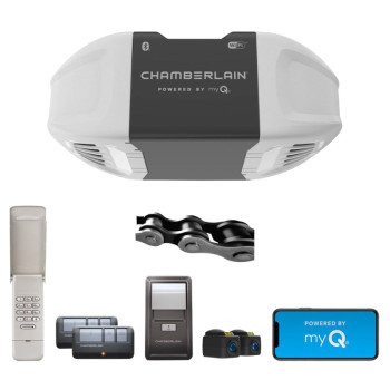 Chamberlain C2405 Garage Door Opener, Chain Drive, OS: myQ and Security+ 2.0