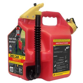 SUREcan SUR2SFG2 Safety Can, 2.2 gal Capacity, HDPE, Red